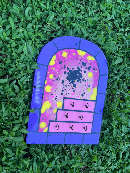 Portal Wall Hanger | Hand-Painted Epoxy Jewelry & Key Rack