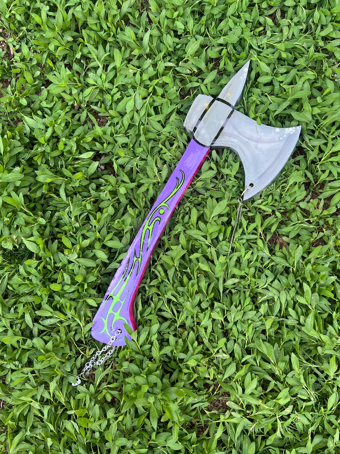 AXE for the Girlies | Hand-Painted Glitter Epoxy Wall Hanging