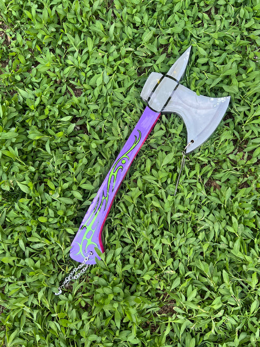 AXE for the Girlies | Hand-Painted Glitter Epoxy Wall Hanging