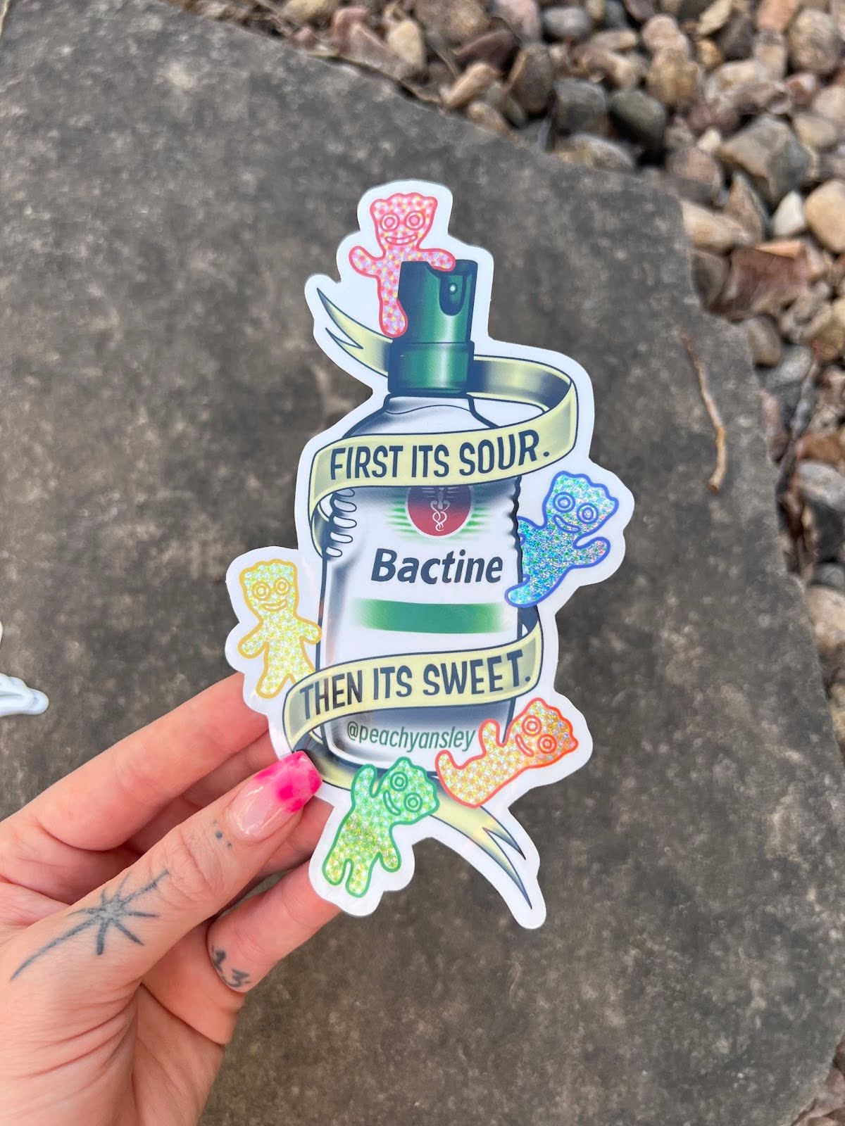 Sour patch bactine sticker