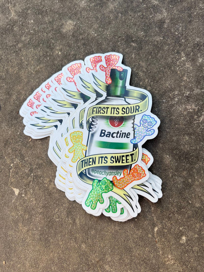 Sour patch bactine sticker